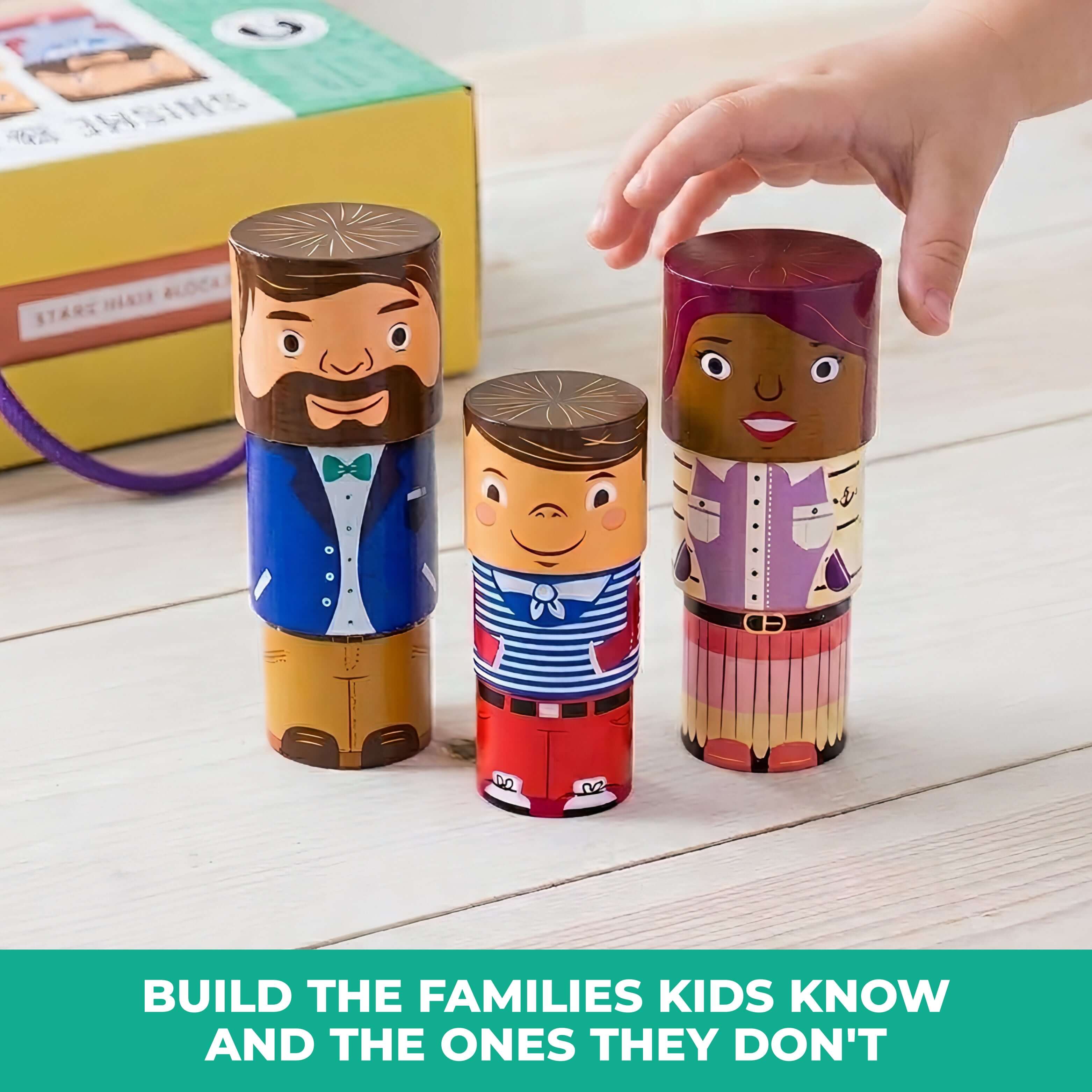 32-Piece Magnetic Wooden Family Diversity Set