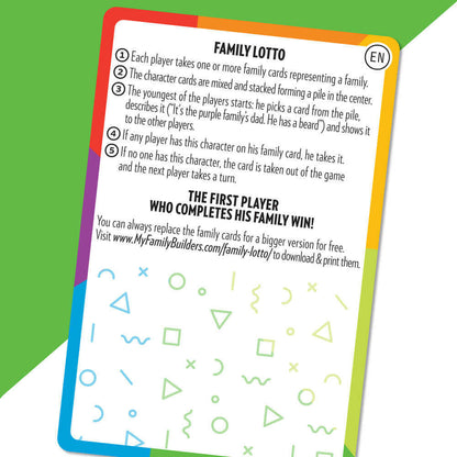 Family Lotto game variation from the Happy Family Card Game, adding a fun new way to play